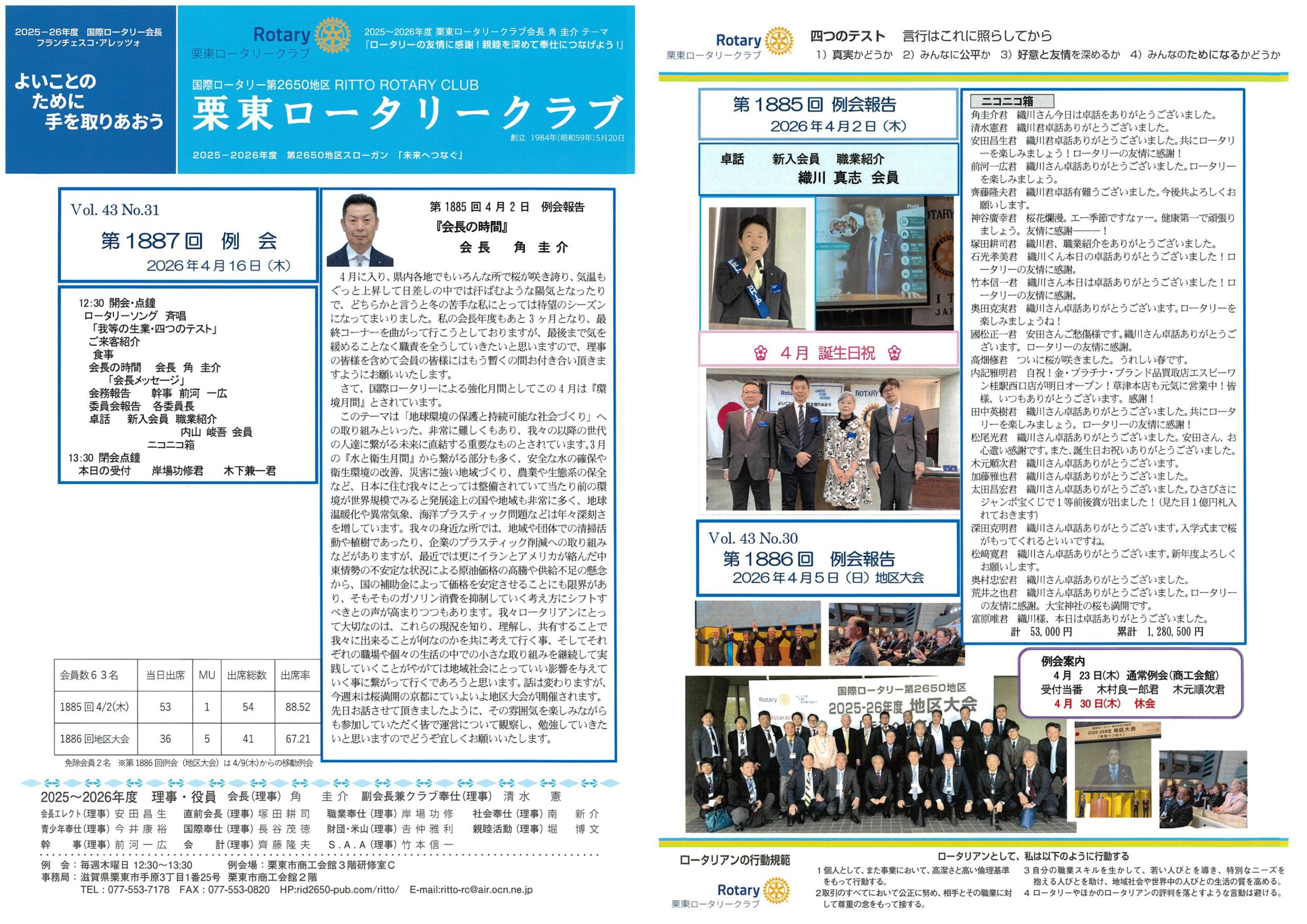 4月16日例会報告