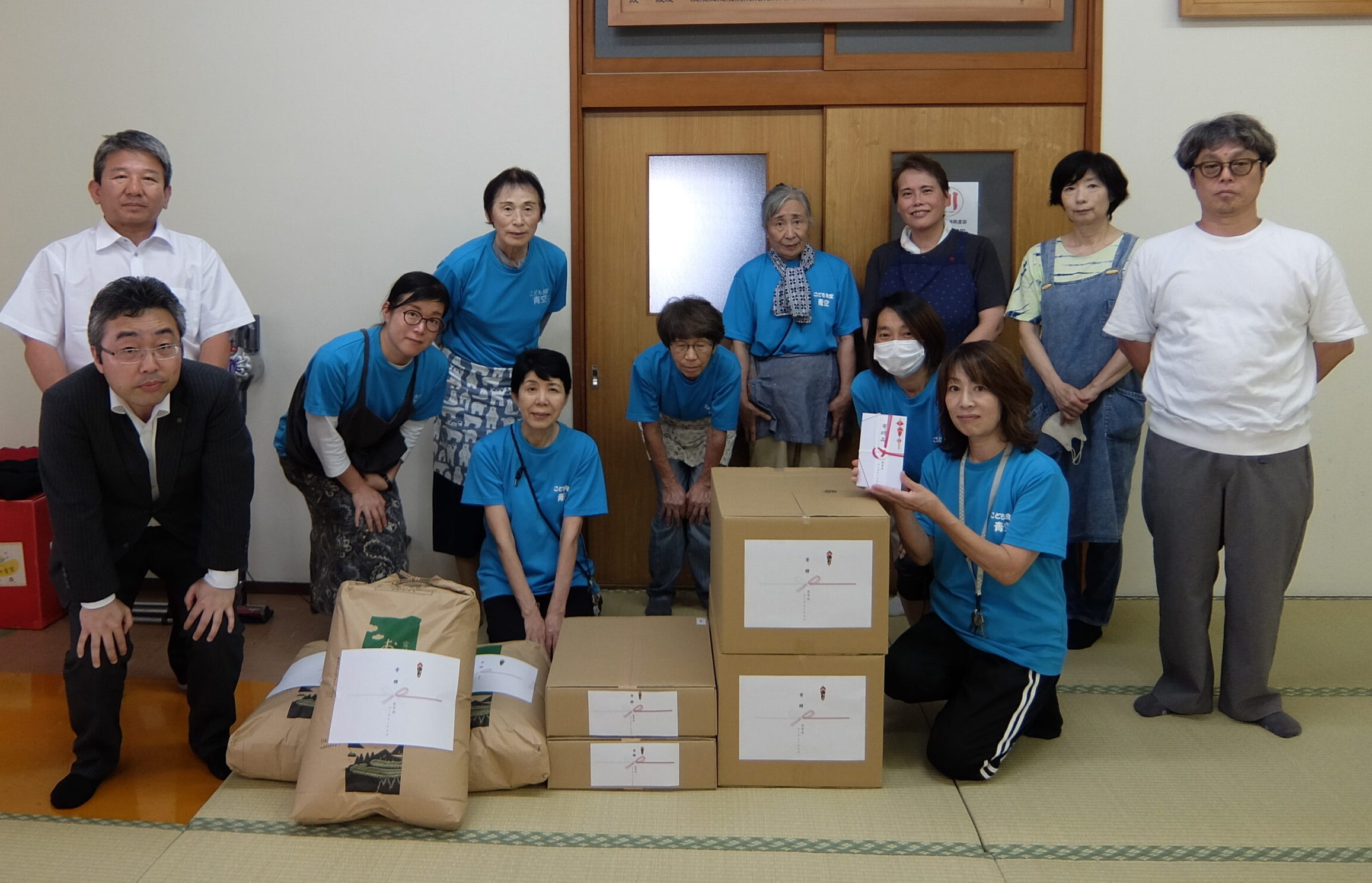 子ども食堂青空への寄贈品寄贈式
