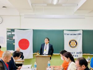 IM第4組・第5組で新会員セミナーで「My ROTARY」の説明と登録依頼