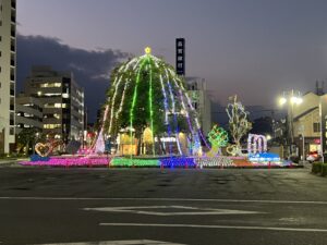 近江八幡駅北口広場イルミネーション設置🎄