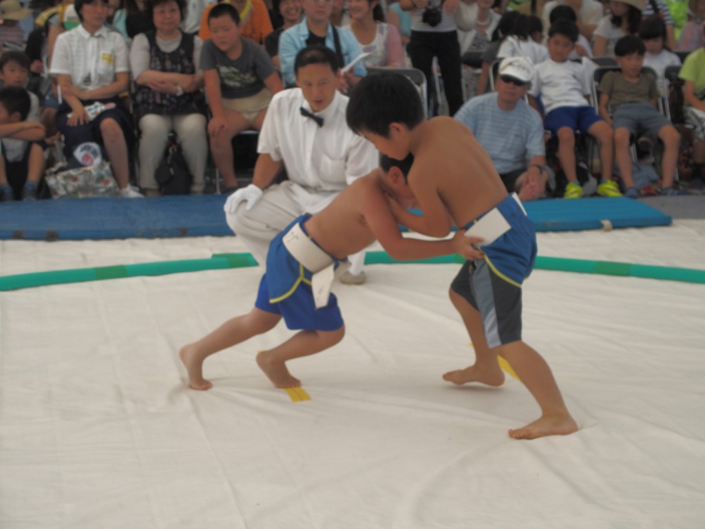 名勝 嵐山 中之島にてこども相撲大会開催！