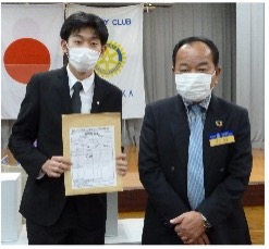 11月1日例会　米山奨学金授与｜新入会員卓話