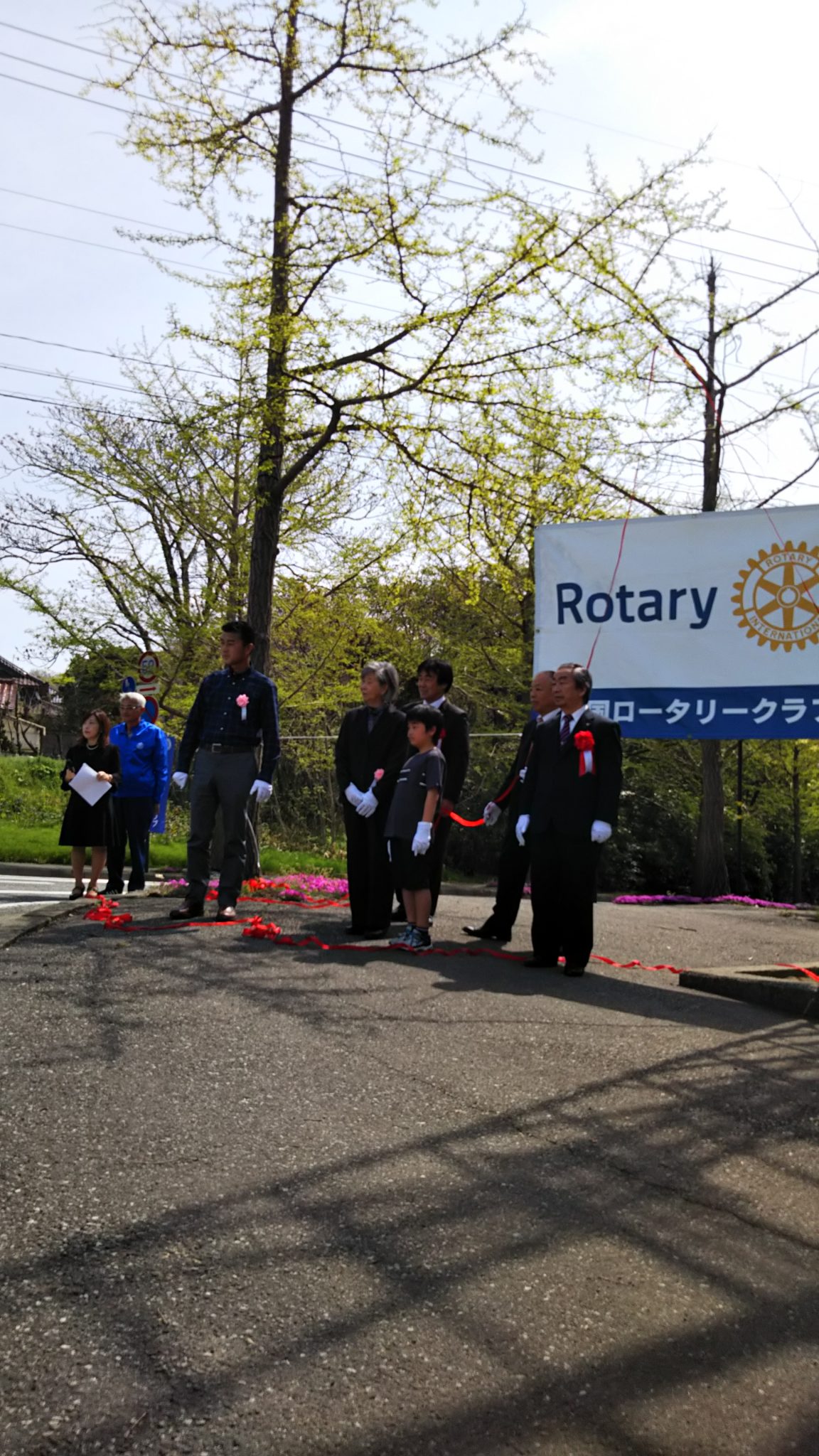 三国ロータリークラブの広告塔」修繕事業