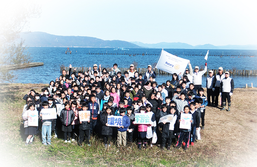 びわ湖へ恩返し･･11/29､地元小学校の４年生がヨシ植え体験学習!!